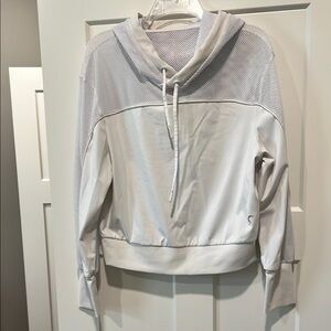 ZYIA White Hooded Long Sleeve Sweatshirt